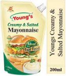 youngs creamy & salted mayonnaise 200ml